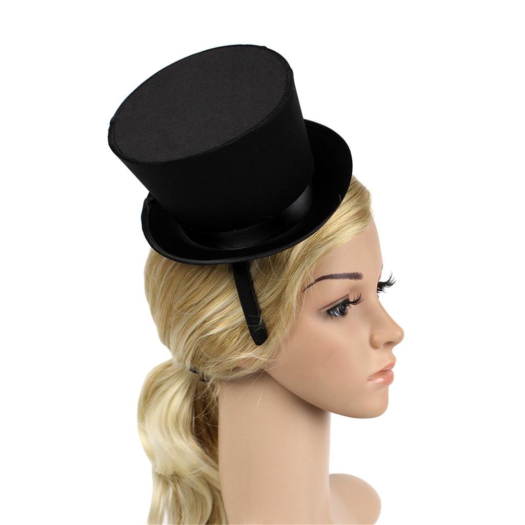 Elegant tryllekunstnerhatt topphatt pannebånd for unisex mote tilbehør stilig dame Panama-hatt detalj