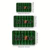 Football Pitch Pattern Doormat, Polyester Flannel Non-Slip Machine Washable Rug for Indoor Outdoor Multi-Room Entryway Decor