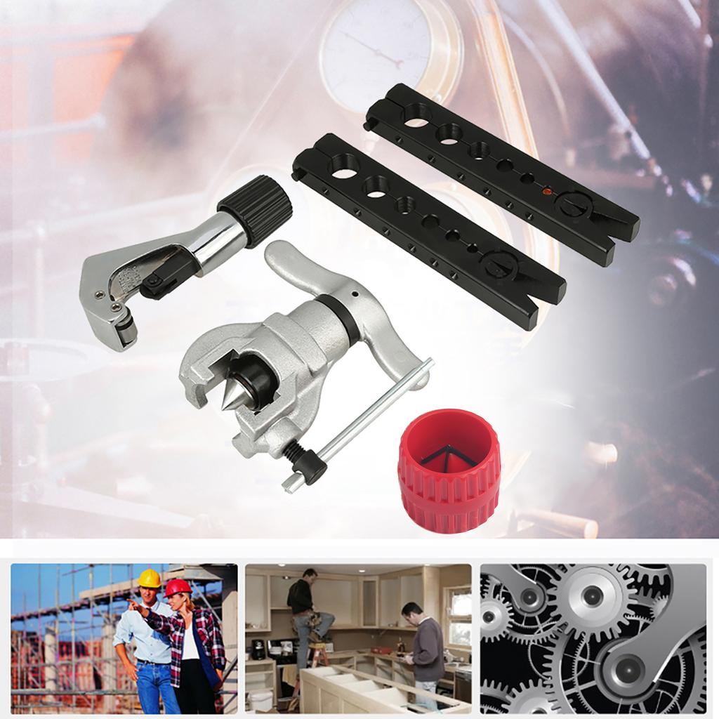 Pipe Eccentric Cone Flaring Tool Set Copper Aluminum Tube Flare Repair Assortment Kit