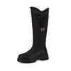 European and American Winter Boots Winter Down Cloth Thick Wool Snow Boots Warm High Boots Wedge Heel Large Size Rocking Boots