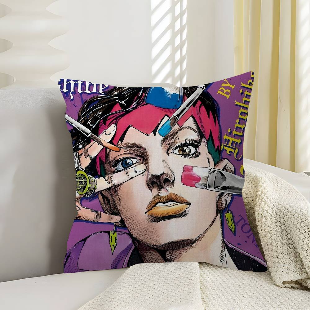 JOJO Bbizarre Aadventure Anime Pillow Cover for Bedroom Room and Living Room Sofa Decorative Cushion Cover