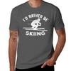 Id Rather Be Skiing ski skiing winter mountains snow skier sport TShirt Plus Size Street Style Tee