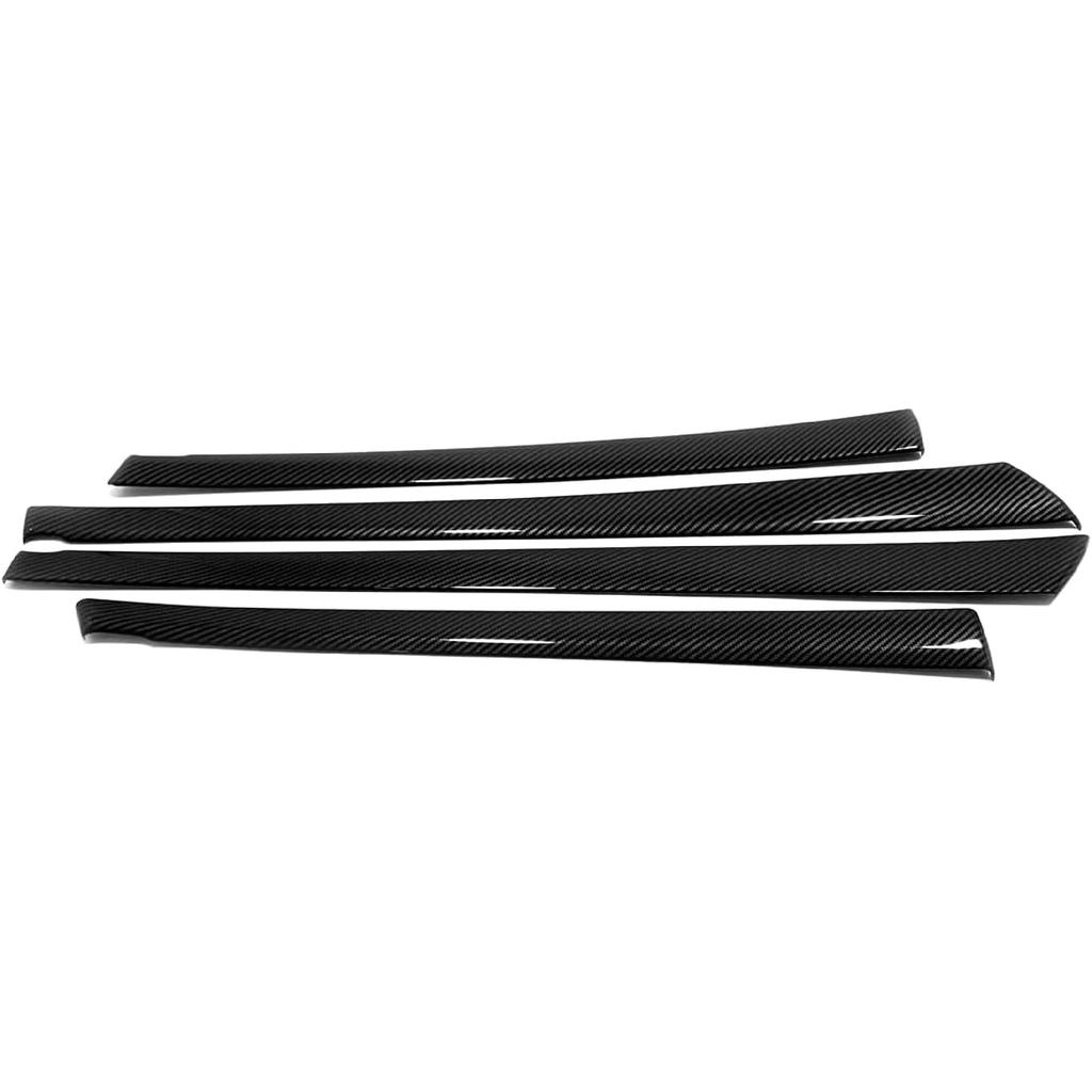 Car Accessories Fit for 2019 2020 2021 2022 2023 2024 2025 Mazda 3 Axela Inner Side Door Panel Strip Cover Trim (Carbon Fiber Style) ABS 4 PCS