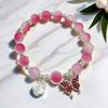 Daisy Popcorn Beaded Bracelet: Elegant Women's Hand Jewelry