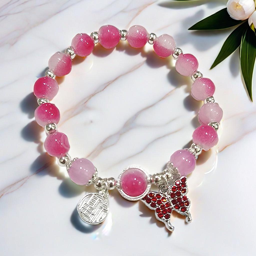 Daisy Popcorn Beaded Bracelet: Elegant Women's Hand Jewelry