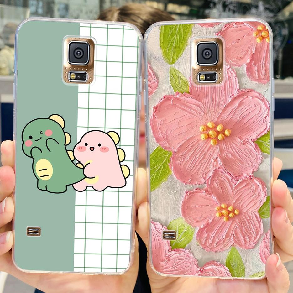 For Samsung Galaxy S5 Case SM-G900F G900I G900M Stylish Painted Cover Soft Silicone Phone Case For Samsung S5 S 5 GalaxyS5 Shell
