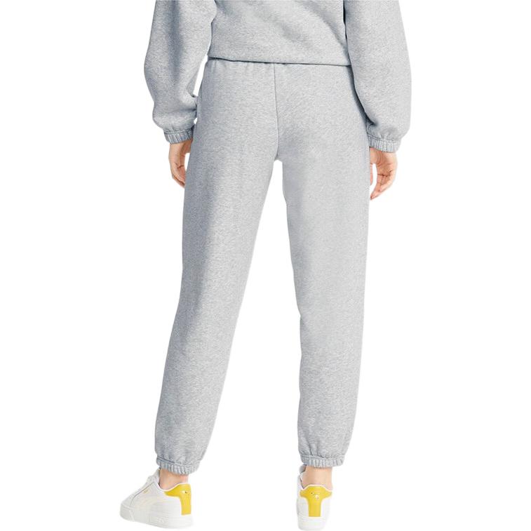 Puma Solid Color Lace-Up Casual Simple Cuffed Sports Pants Women bottoms Gray 535353-04