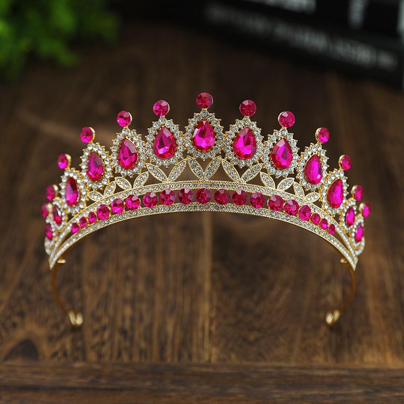 Baroque Retro Black Luxury Crown Bridal Tiara Wedding Dress Birthday Queen Crown Cake Crown