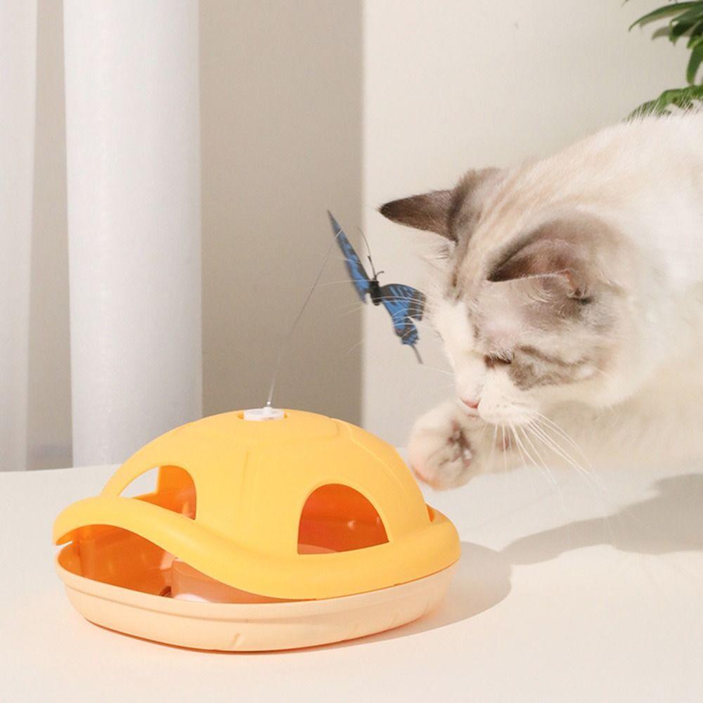 Non-slip Electric Cat Rotating Toy Self-Moving Butterfly Cat Teaser Toy  Kitten