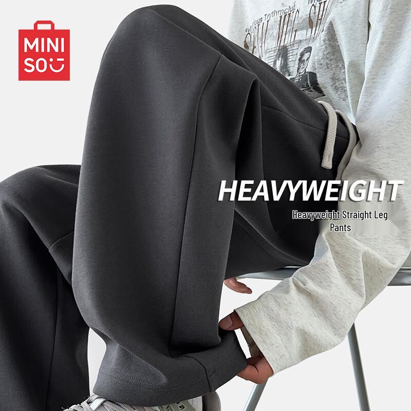 

Miniso Men s Heavyweight Straight-Leg Sweatpants 3XL