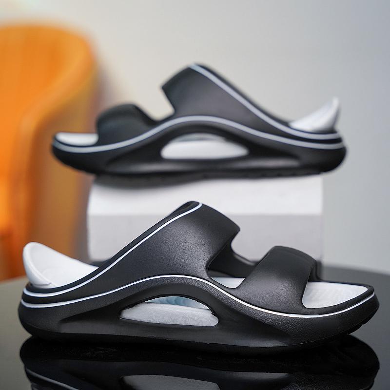 Trendiga herrtofflor Inomhus Utomhus Sandaler Strand Bekväma Mjuka Slides Nya Herr Fritidsskor Flip-flops Hemtofflor Sandaler