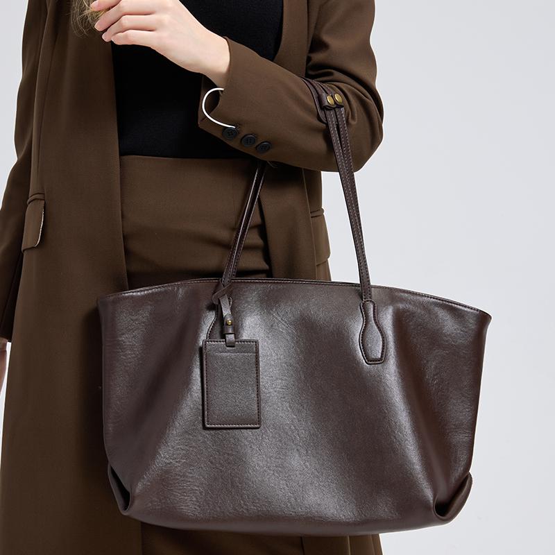 Women's Soft Cowhide Underarm Bag Ladies Cow Genuine Leather Shoulder Bags Female Portable Retro Casual Luxury Designer Handbags