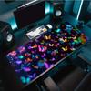 Aesthetic Neon Butterfly Gaming Mouse Pad Non Slip Rubber Mat Stitched Edge Desk Pad For Laptop Keyboard For Daily Work Use
