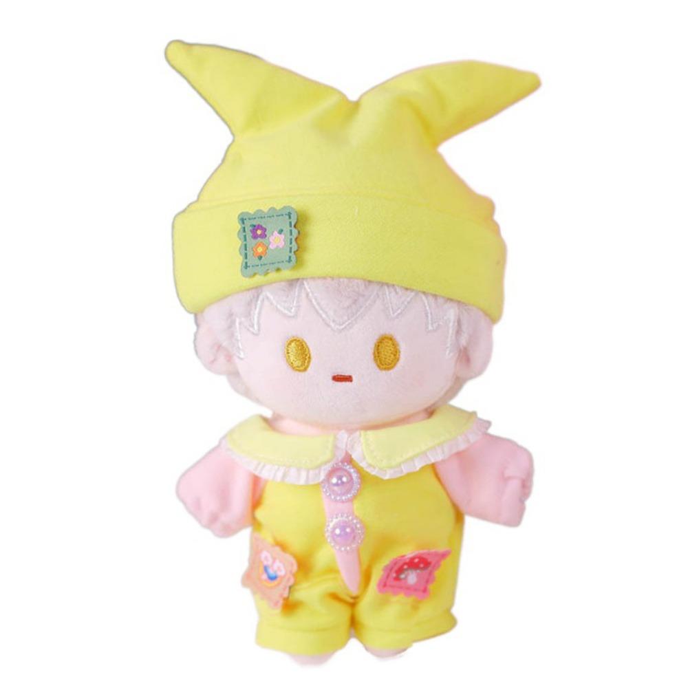 15cm Doll Clothes Little Devil Doll Mini Pajamas Kawaii Doll Jumpsuits Cap Set Cotton Stuffed Doll