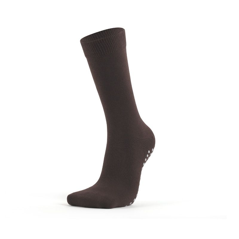 

Men Plus Size Yoga Socks Non Slip Women s Silicone Middle Tube Pure Cotton Fall and Winter Sweat-Absorbent Non Slip Indoor Pilates Socks [34-39 free size] chocolate 1 pair