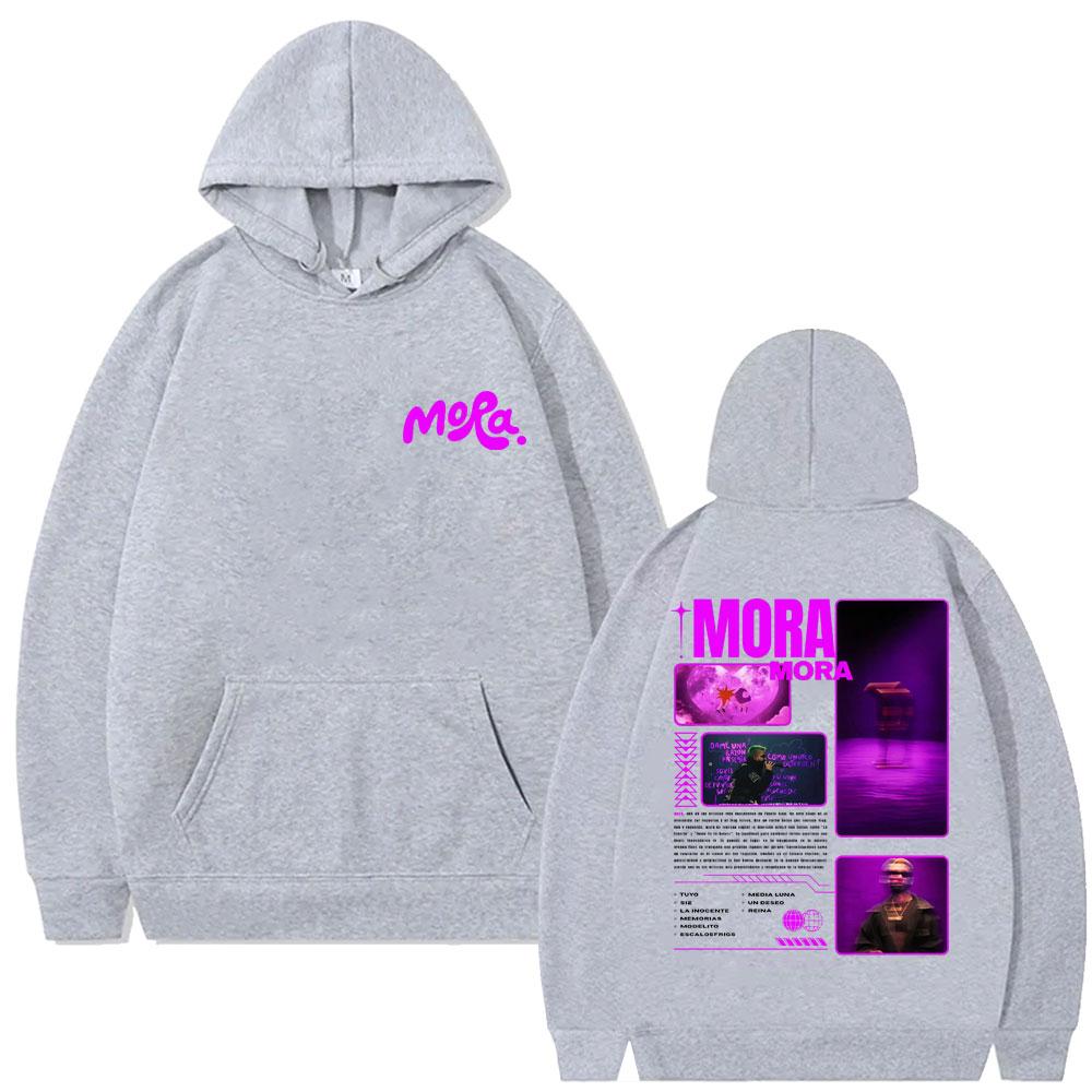 Rapper Mora Graphic Print Hoodie Men Women Hip Hop Fashion Oversized Sweatshirt Men's Long Sleeve Vintage Pullover