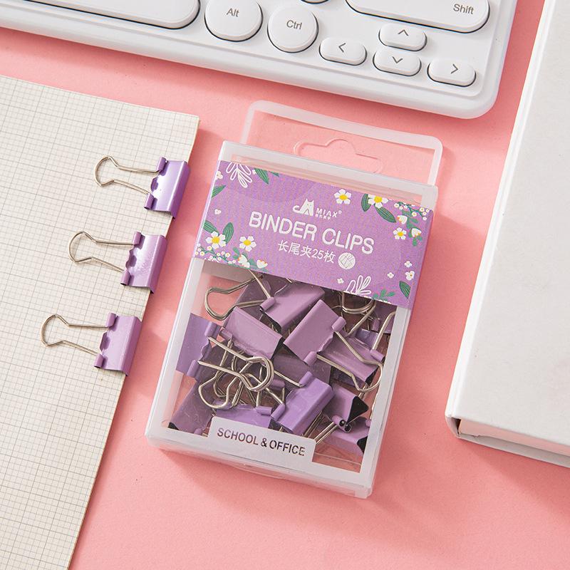 Macaron Color 19mm Long Tail Office Clips - Cute and Convenient Ticket Holder