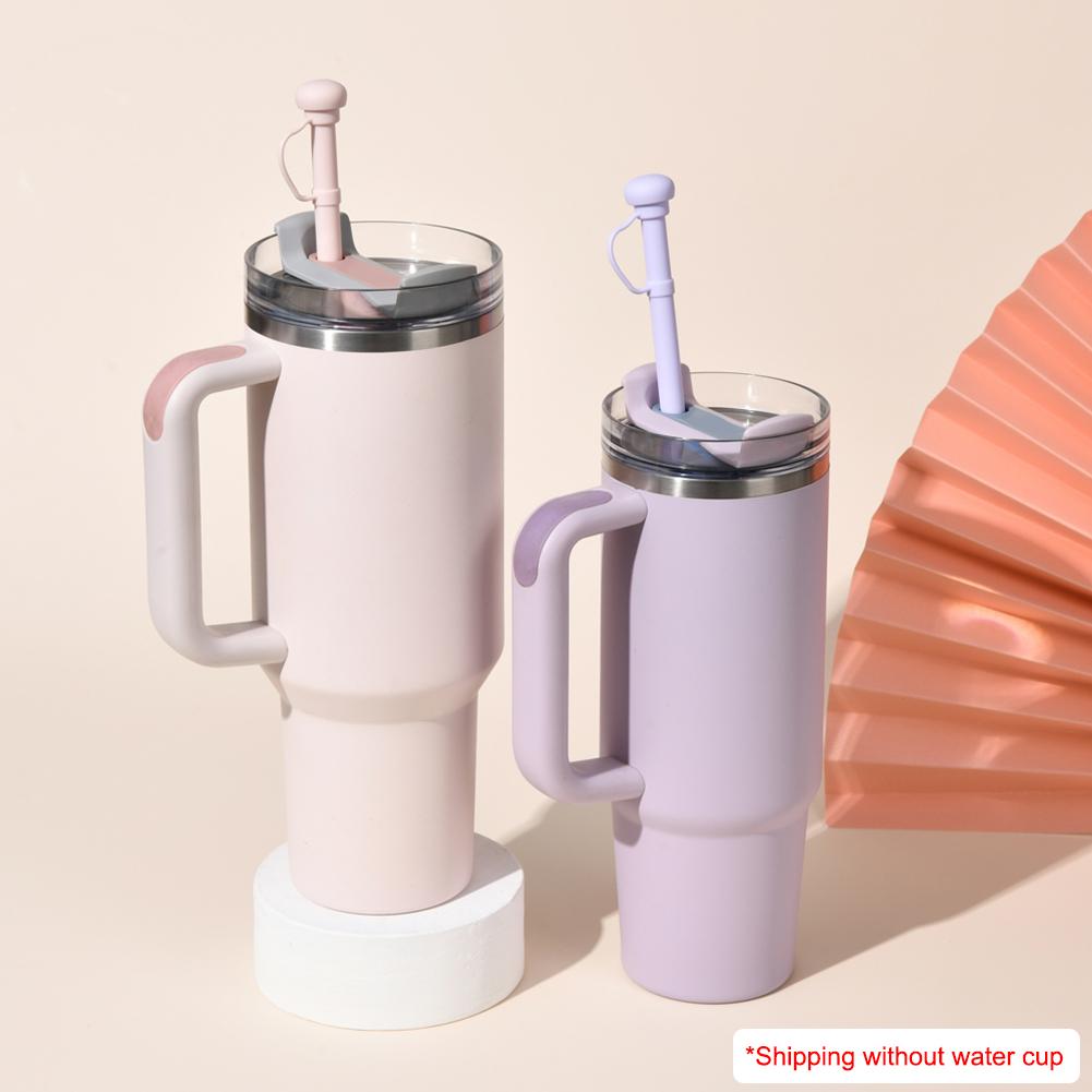 Silicone Replacement Straw with Straw Tip Long Reusable Straw Drinking Straw for Stanley 20/30/40oz Cup Accessories