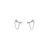 Japanese and Korean star stud earrings, sweet earrings, women's versatile earrings, women's fringed new trendy high-end exquisite rhinestones