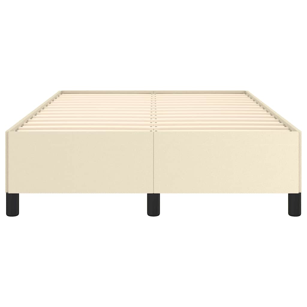 Bed Frame without Mattress Cream 120 x 190 cm Faux Leather