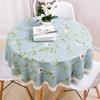 Garden Tablecloth Cotton Small Flower Print Linen European Round Table Cloth American Country Green Wavy Lace Party Decoration