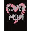 European sizes Women's Fashionable Trendy Round Neck Short Sleeve T-Shirt with Simple English "Super Mom"