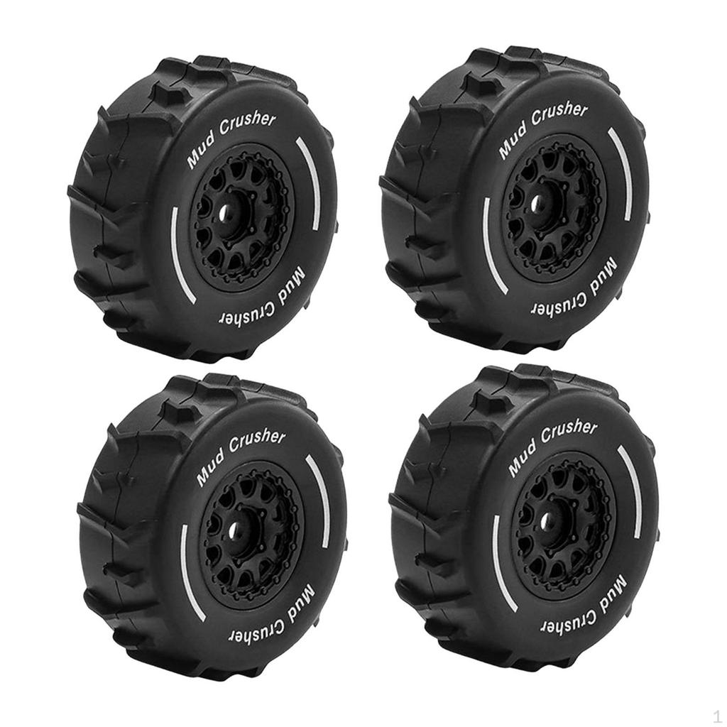 4 Pieces 1/16 RC Car Tires Replacement Repair Parts Sturdy Stylish Water Tire Set Float Wheels