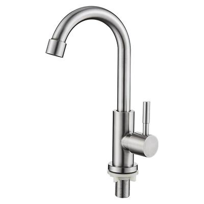 KEGOO K210412 304 Stainless Steel Single Cold Basin Faucet