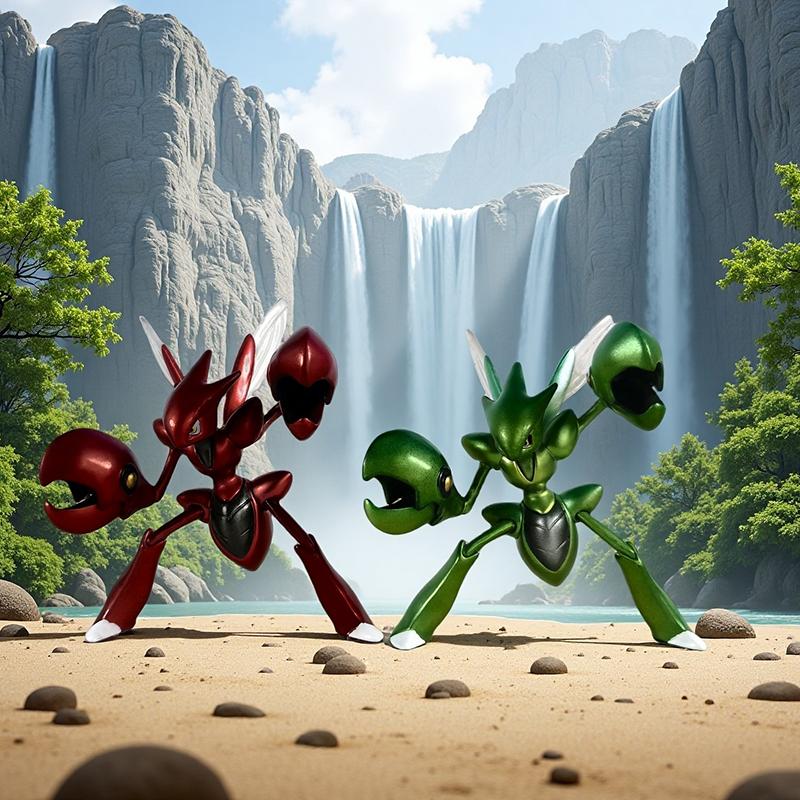 9cm Anime Pokemon Figure Scizor Action Figure Pvc Collection Model Toys For Children Boys Gifts Desktop Decoration