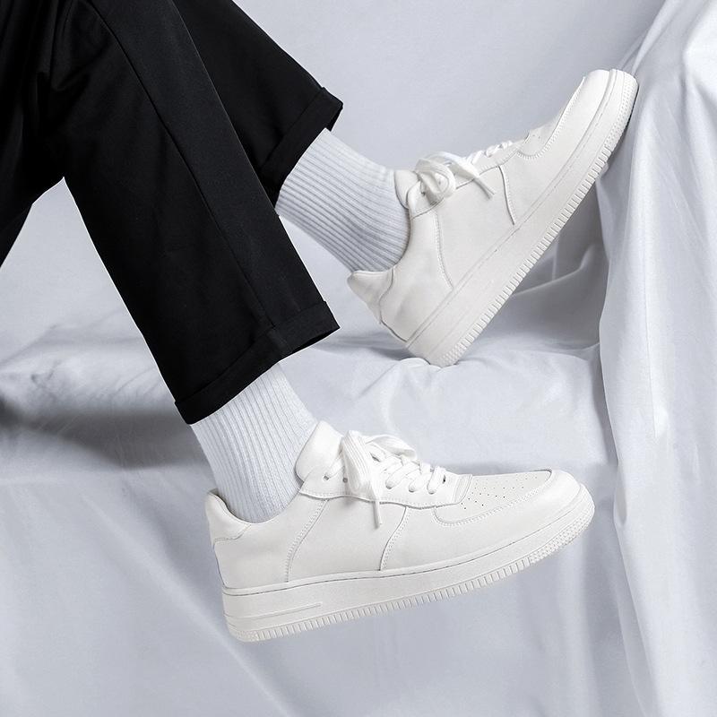 Hong Kong Style Little White Shoes Ins Male Trend Student Versatile Platform Casual Board Shoes 2025 New Sports Shoes 1044-R