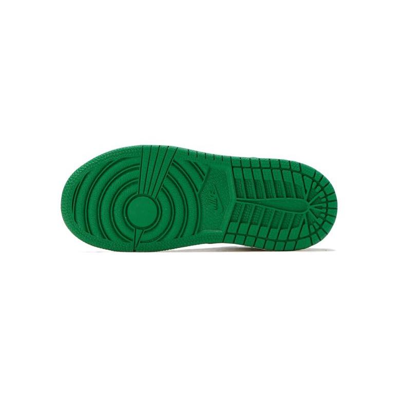 Jordan Air Jordan 1 Slip Resistant Cushioning Abrasion Resistant Mid top Toddler Shoes White Green Infant And Toddler BQ6933-301