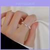 Stylish And Elegant Korean Inspired Adjustable Open Finger Ring With Shimmering Butterfly Design For Women