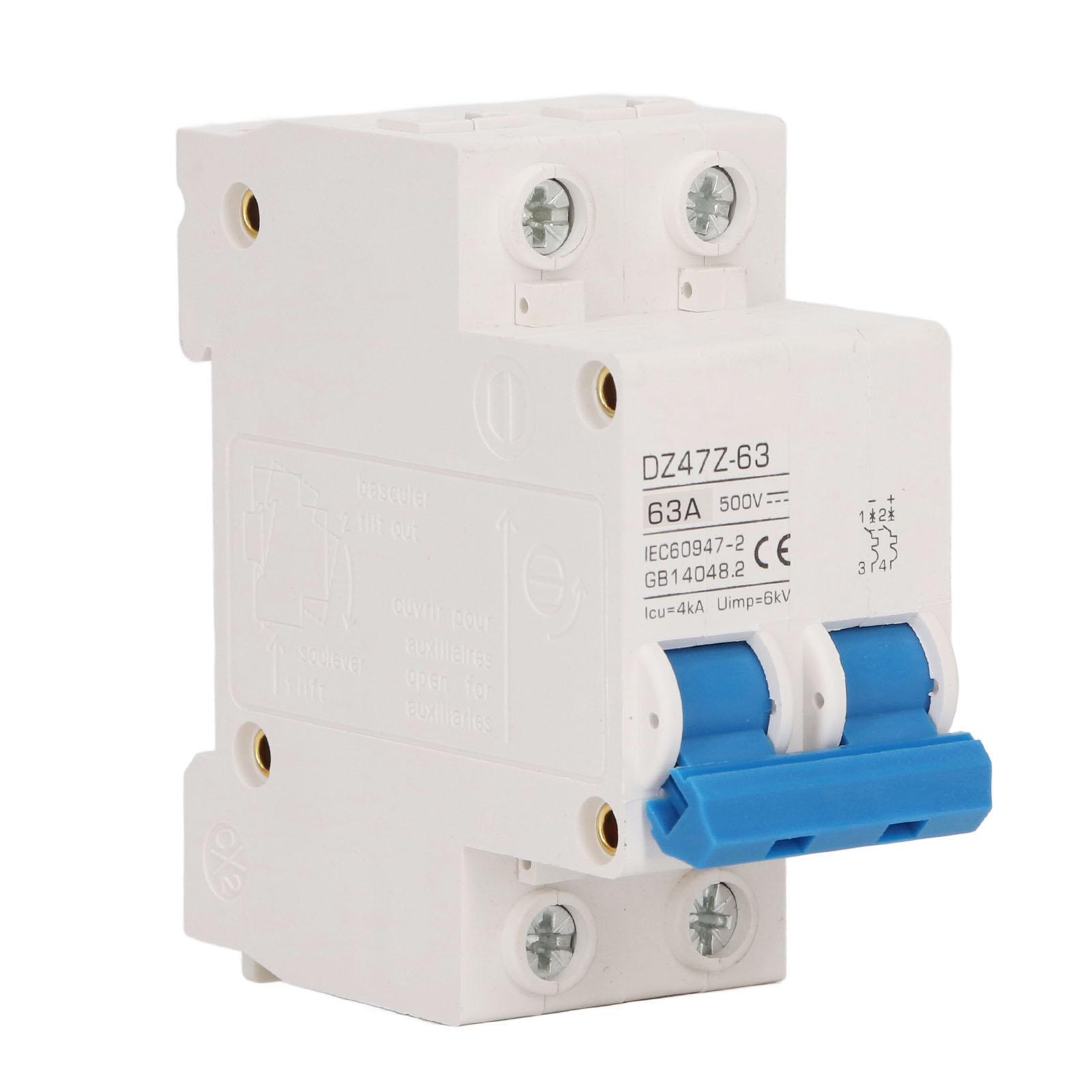 

2P Mini DC Circuit Breaker 4kA Icu 6kV Uimp Fast Tripping Solar PV System Small Circuit Breaker