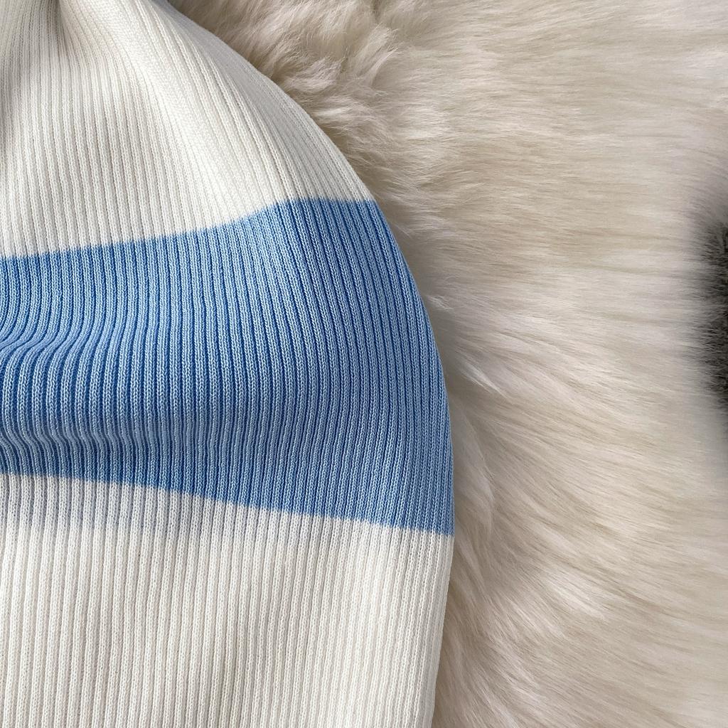 Summer Women Sexy One Shoulder Striped Knitted Office Work Sweater Sheath Dresses