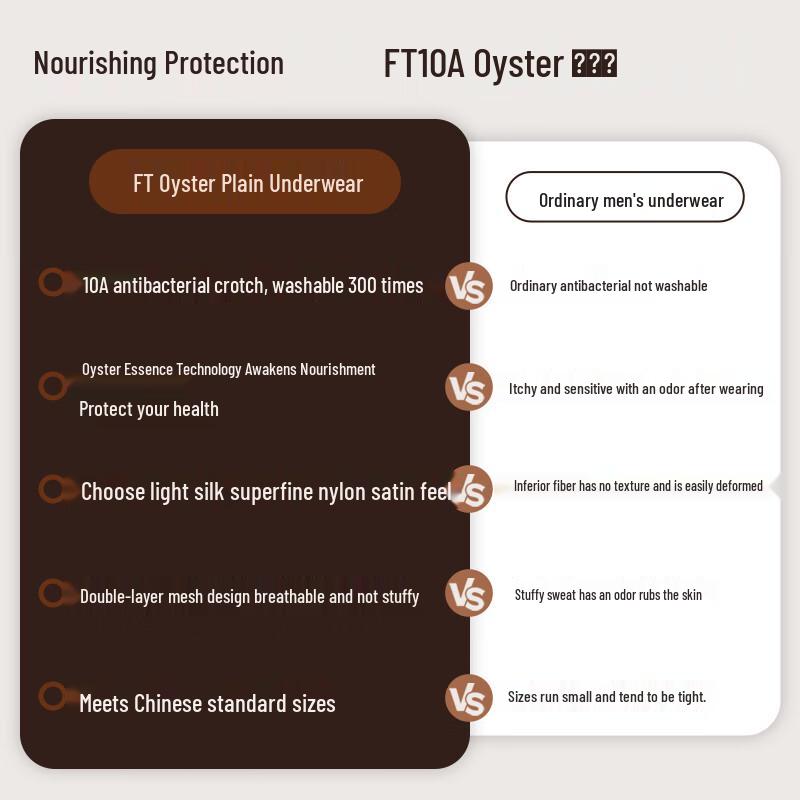 FitonTon Men's Ice Silk 10A Antibacterial Boxer Briefs