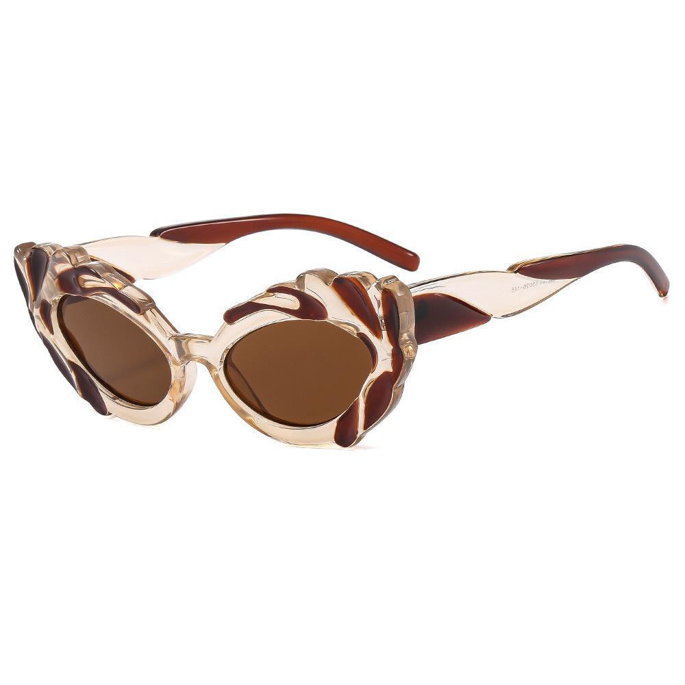 

New Retro Luxury Fashion Gradient Cat Eye Women Sunglasses Brand Design Jelly Color Matching Frame Men Sun Glasses Uv400 as picture