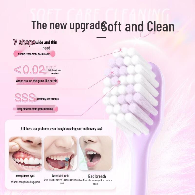 Sakol Wide Head Gum Care Toothbrush 4-Pack