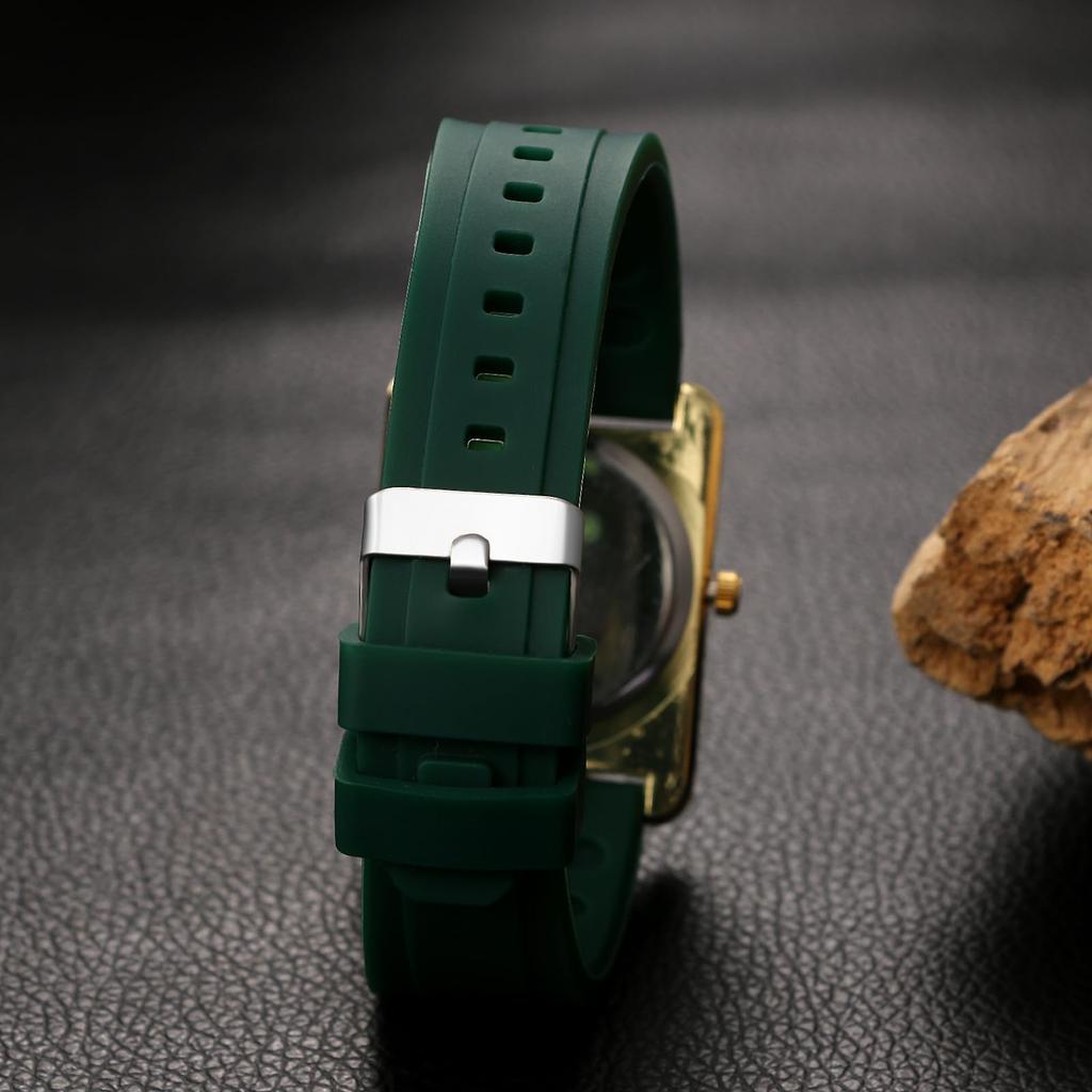 Square Watch Women Silicone Strap Waterproof Fashion Analog Quartz Watch Accessory - Birthday Anniversary Christmas Valentine's Day Gift