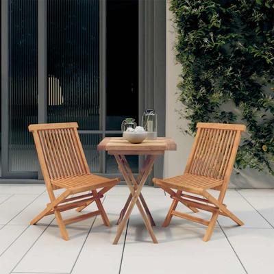 Vidaxl 3-Piece Garden Furniture Set, Solid Teak Wood