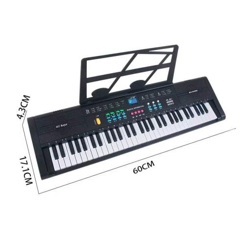 xuuyuu Electronic Keyboard, 61 Keys, 16 Tones, 6 Rhythms, 6 Demo Songs, Stand, Headphone Compatible, Perfect for Kids, Beginners, and Practice