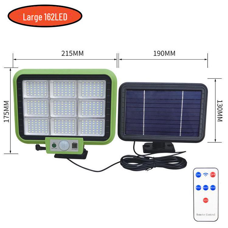 Outdoor Solar Motion Sensor Wall Lights with Remote Control for Courtyard and Corridor