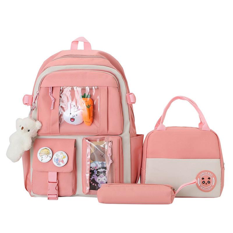 Fashionable Versatile Backpack Set For School And Outdoor Leisure In Multiple Colors