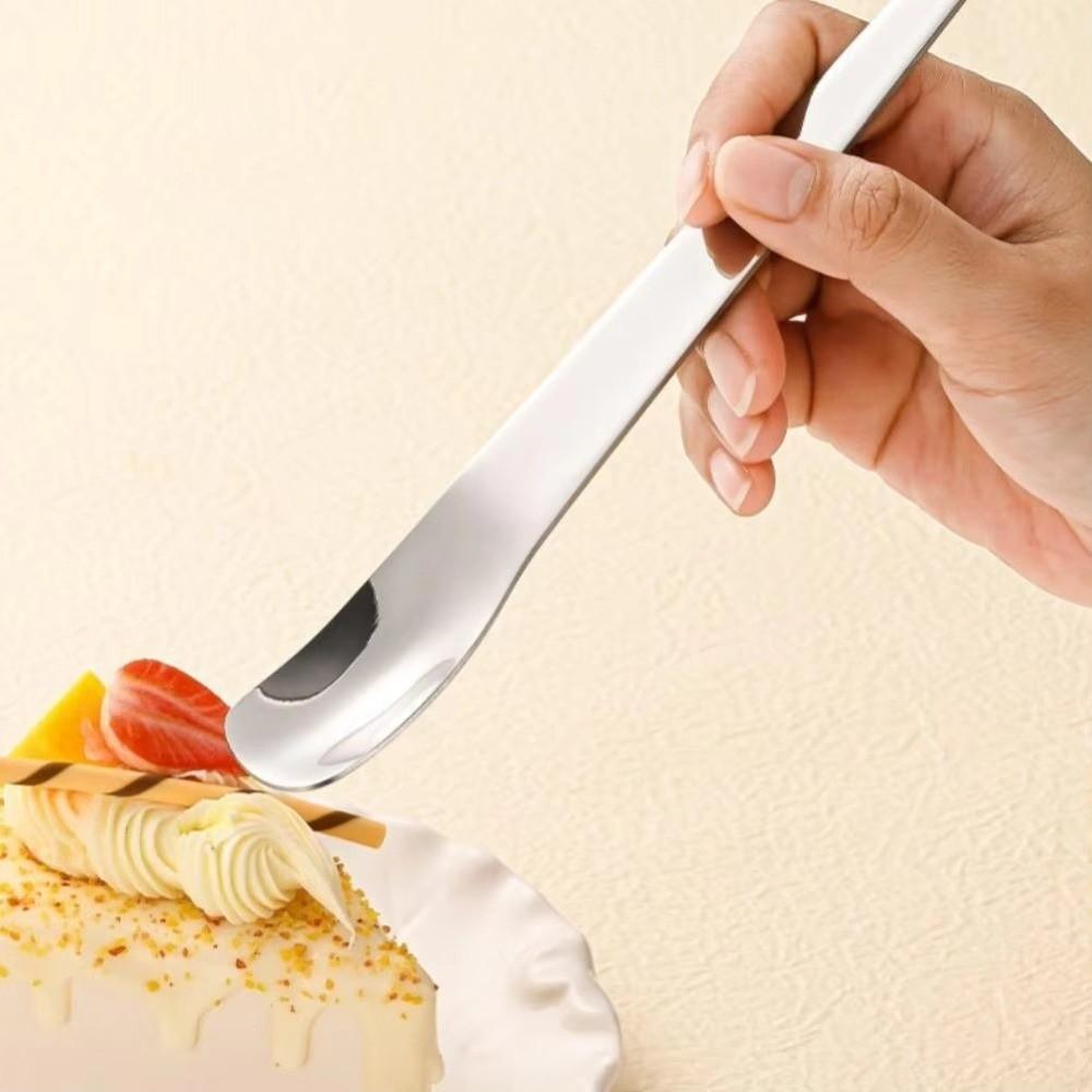Long Handle Ice Cream Spoon Stainless Steel Dumpling Filling Scoop Kitchen Utensil Dessert Making