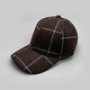 Woolen Plaid British Style Retro Baseball Cap Men And Women Personality Autumn And Winter Warm Fashion Versatile