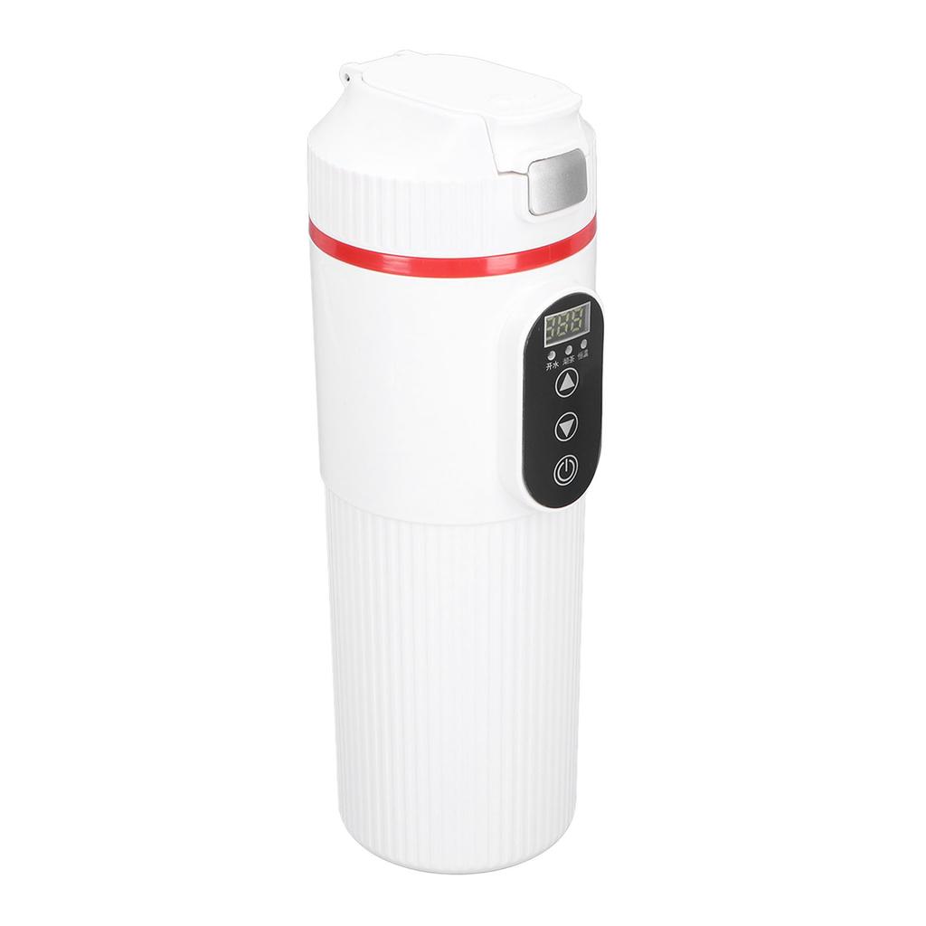 Car Heating Mug 500ml Car Heating Cup Stainless Steel Intelligent Temperature Display Electric Mug with Cigarette Lighter