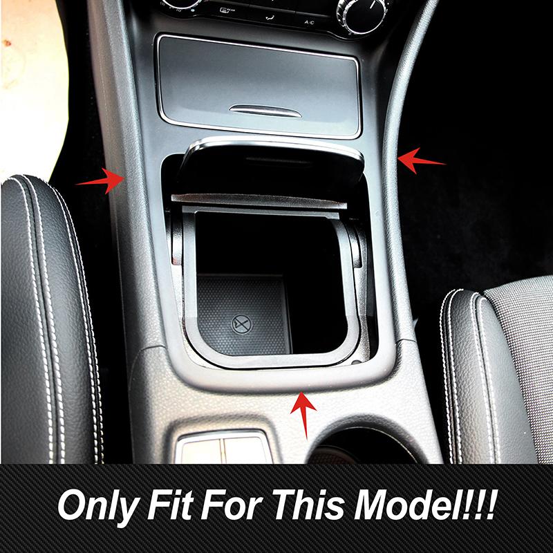 Carbon Fiber Color Car Console Gear Shift Water Cup Panel Cover Trim For Mercedes Benz A Class W176 CLA C117 GLA X156 2013-2018