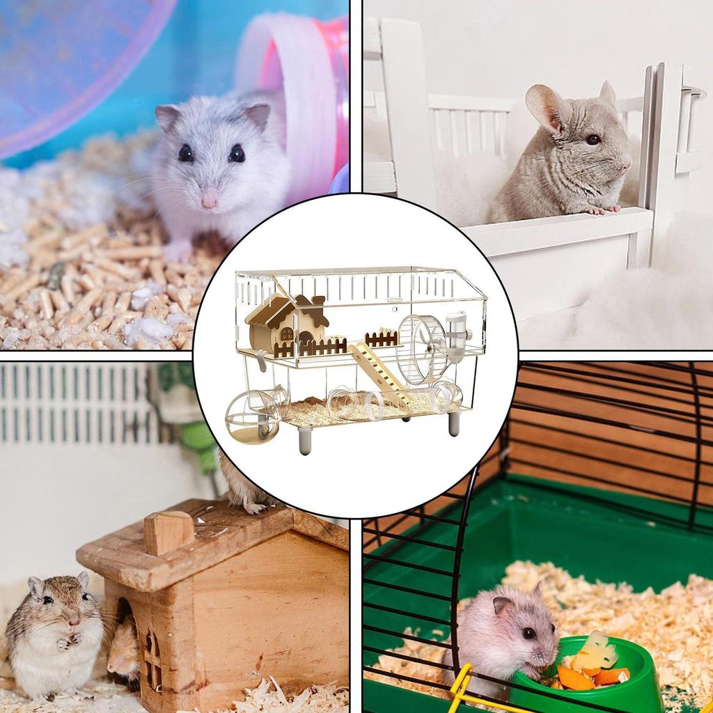 Hamster Enclosure Animal Clear House Habitat Small Pet Enclosure Habitat For Hamster Dwarf Gerbil Hedgehog Ferret Chinchilla