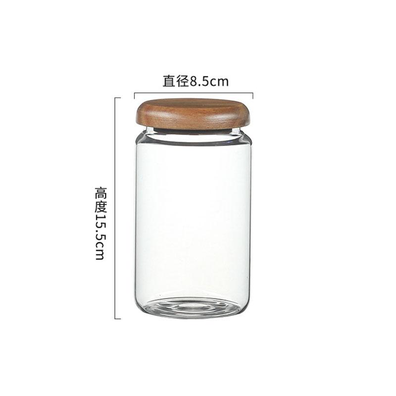 Transparent Glass Storage Jar with Lid Moisture-proof Sealed Jar Tea Can Food Storage Jars Candy Jar Household Storage Container