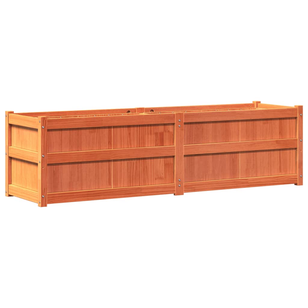Plant Box Wax Brown 180 x 50 x 50 cm Solid Pine Wood