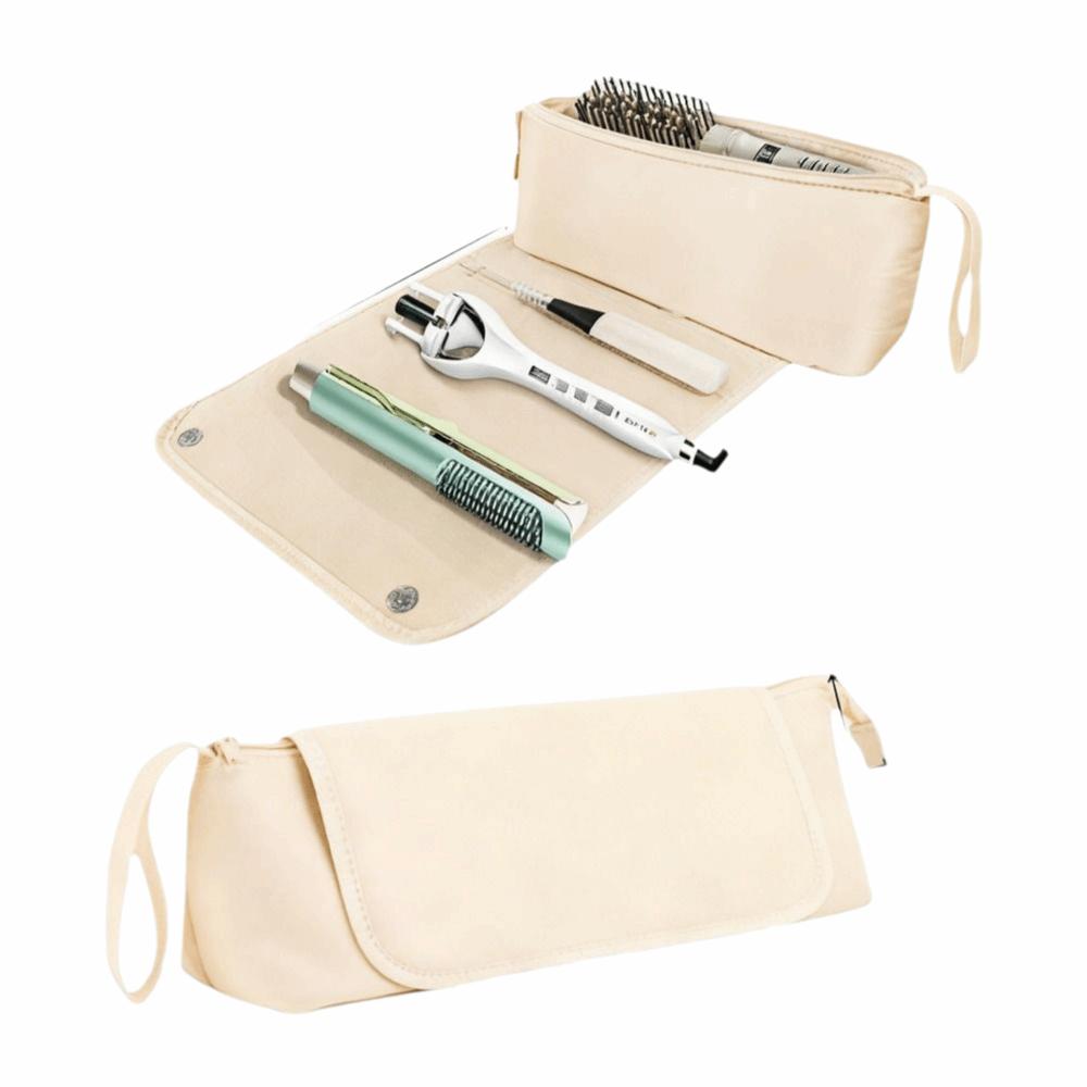 Soft Hair Dryer Storage Bag Foldable Curling Iron Organizer Curling Iron Carrying Case  Travel Use